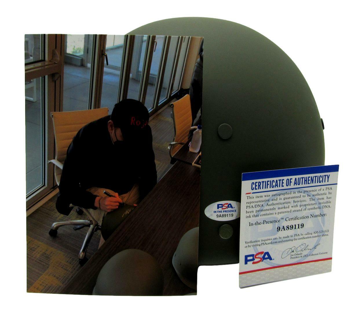 Charlie Sheen Signed/Inscribed "Platoon" Vietnam Army Helmet PSA/DNA ITP 159994