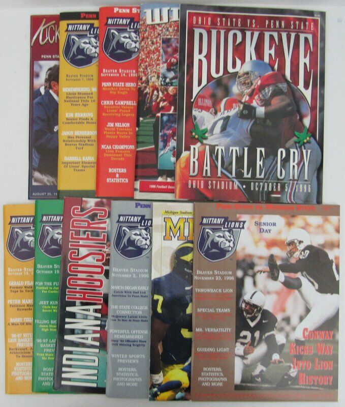 Lot of 11 1996 Penn State Nittany Lions Football Program 138910