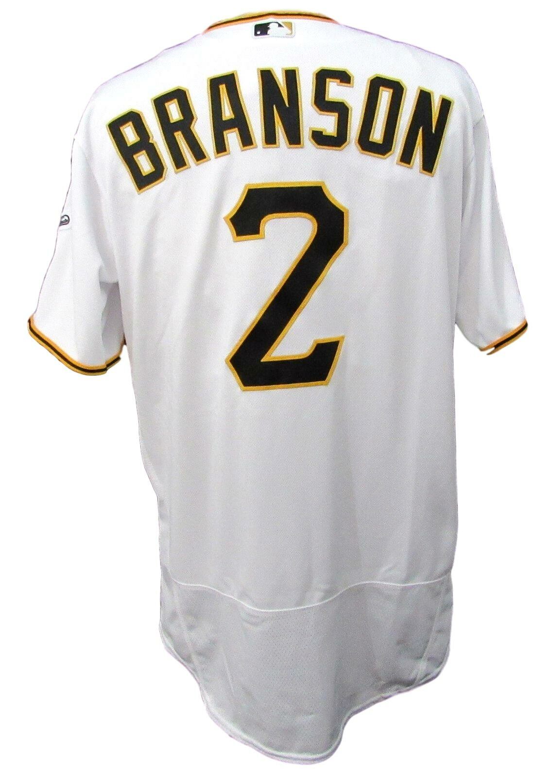 Jeff Branson Unsigned Pittsburgh Pirates White Majestic Baseball Jersey 139551