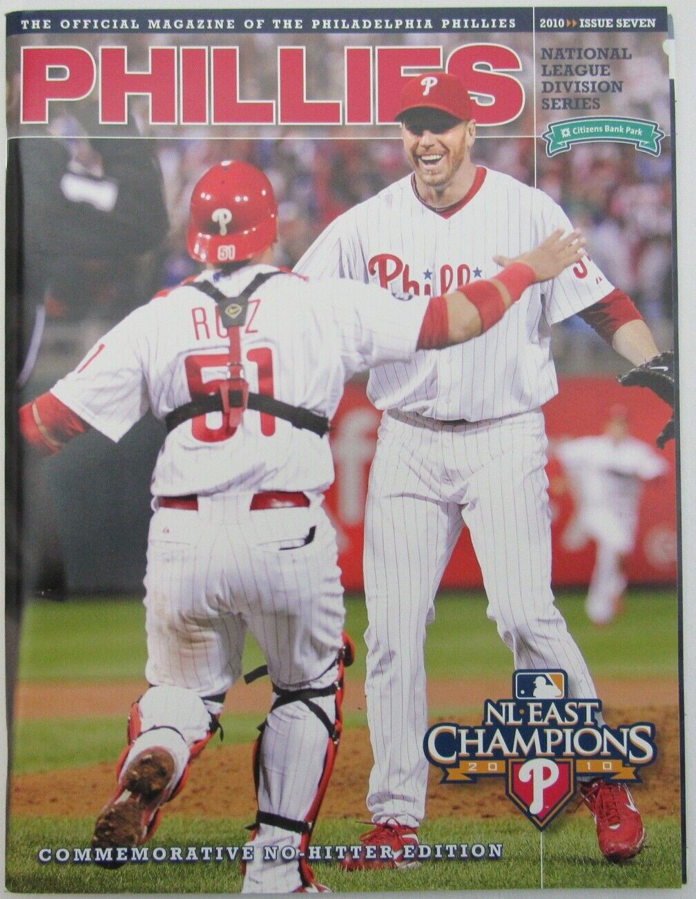 2010 Philadelphia Phillies NLDS Program vs. Reds Comm.Halladay No Hitter 157736