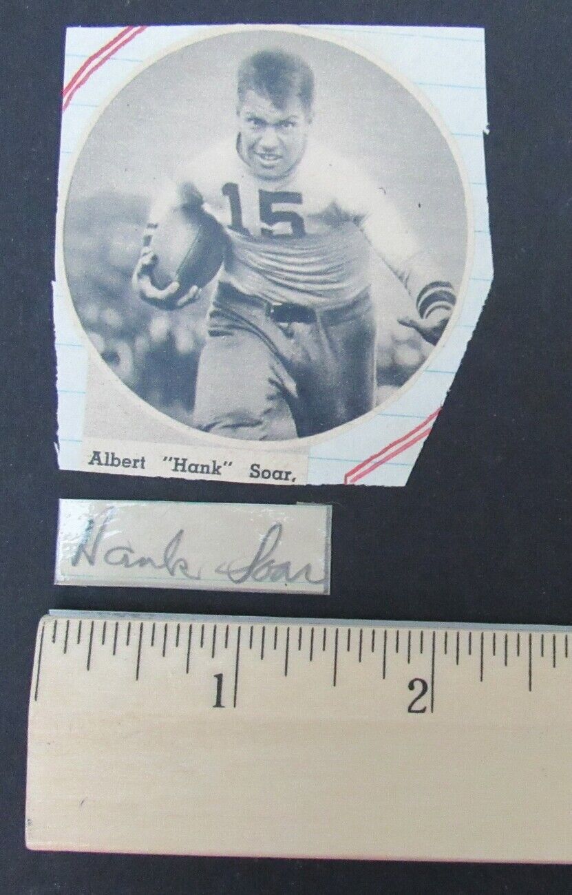 Hank Soar Providence/New York Giants d.2001 Signed Cut with Pic PSA/DNA 150185