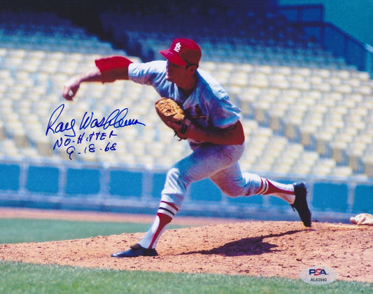 Ray Washburn Autographed/Inscribed 8x10 Photo St. Louis Cardinals PSA/DNA 177800