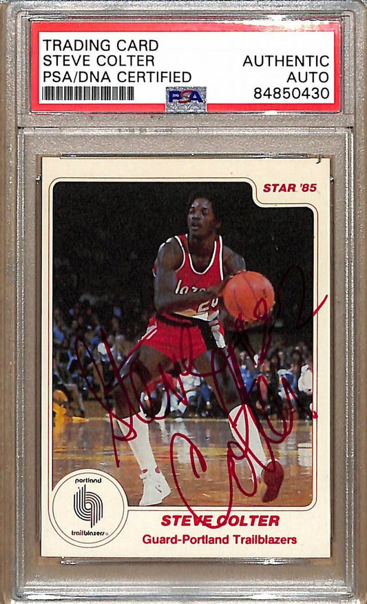 1984-85 Star Company #164 Steve Colter Trailblazers Signed Card PSA/DNA 178936