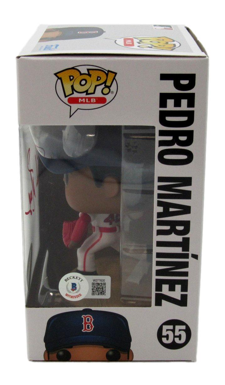 Pedro Martinez HOF Autographed Funko POP! #55 Figurine Red Sox Beckett 176562