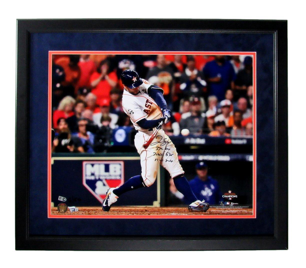 George Springer Autographed 16x20 Photo Houston Astros Framed Fanatics