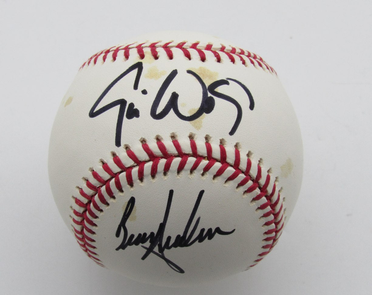 Eric Wedge/Brian Anderson Dual-Autographed OML Baseball Cleveland Indians 180090