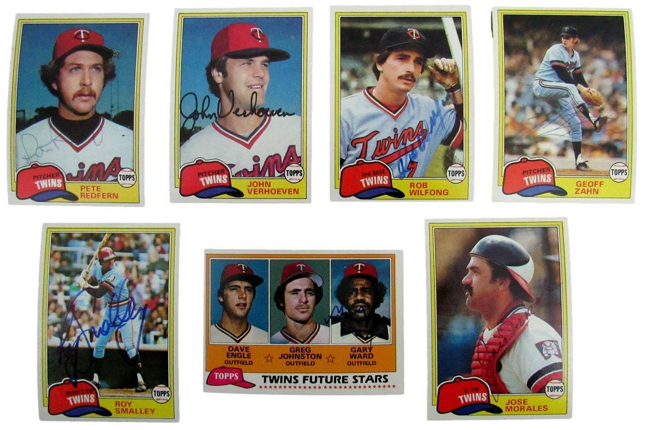 Lot of 7 Minnesota Twins Signed/Autographed 1981 TOPPS Trading Cards 165487