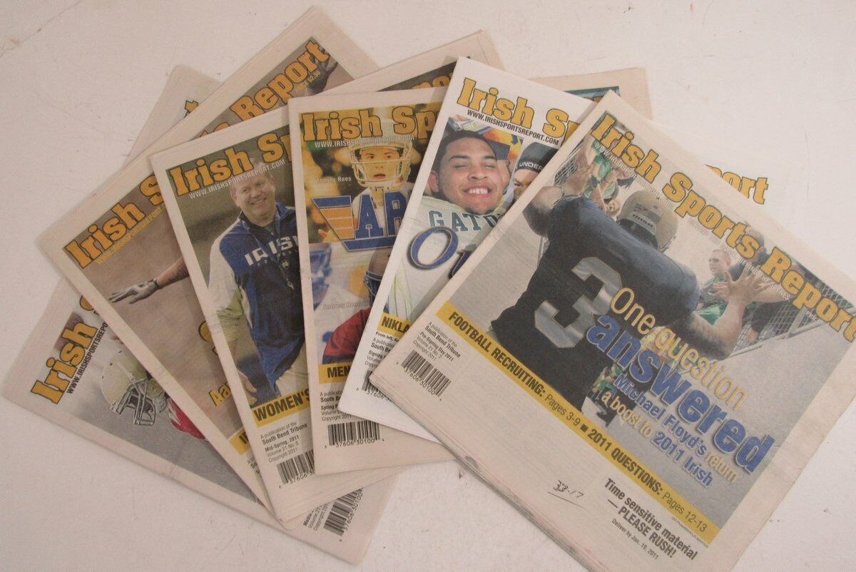 Lot of 6 2011 Notre Dame Irish Sports Report Magazines 148729