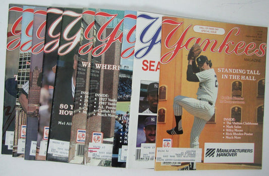 Lot of 10 1987 New York Yankees Magazines HOF Issue C. Hunter 153175