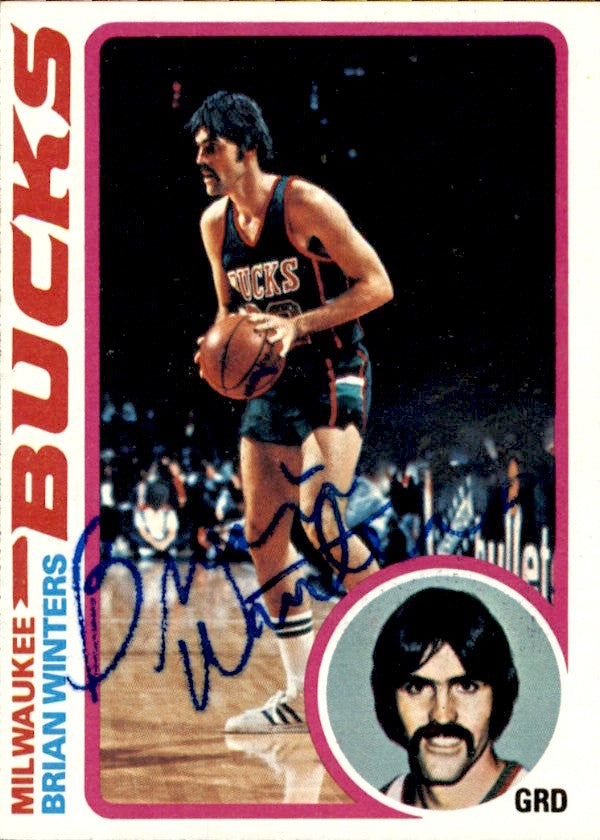 Brian Winters Autographed 1978-79 TOPPS Basketball Card #76 Bucks 183057