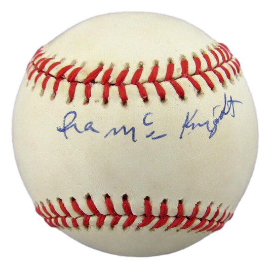 Ira McKnight Autographed OAL Baseball Negro Leagues Auburn Yankees JSA 180199