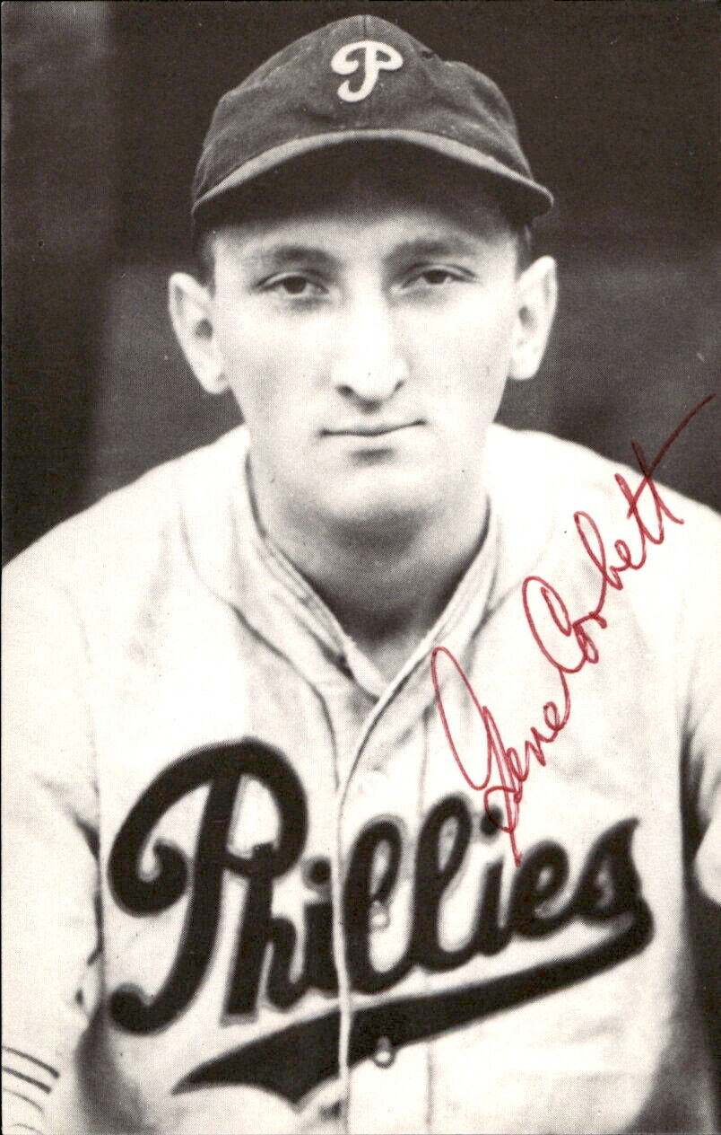 Gene Corbett Phillies d. 2009 Signed/Autographed 3x5  Photo 178148