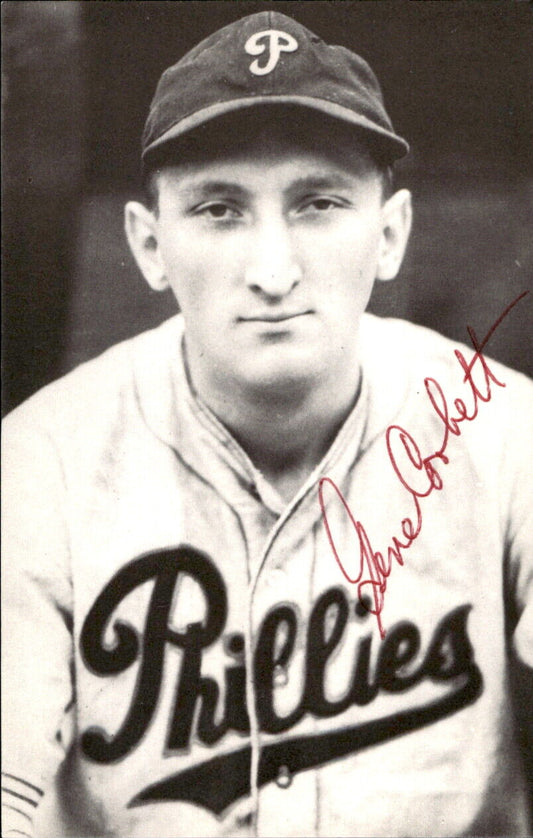 Gene Corbett Phillies d. 2009 Signed/Autographed 3x5  Photo 178148