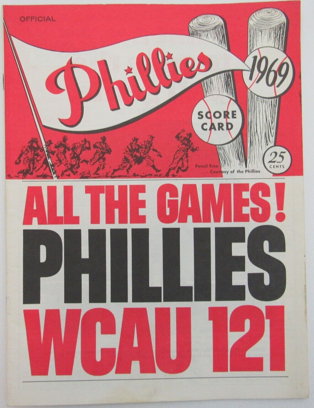 1969 Phillies Scorecard/Program vs. Pirates Scored Clemente/Callison 157812