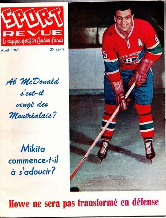 Sport Revue Hockey Magazine April 1963 Ab McDonald 129705