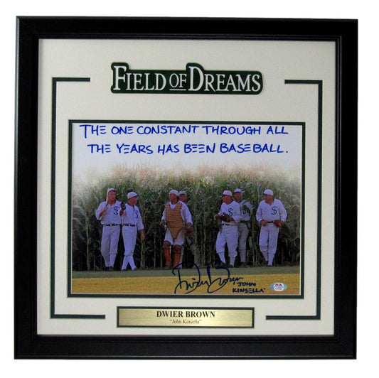 Dwier Brown Autographed/Inscr 11x14 Photo "Field of Dreams" Framed PSA/DNA