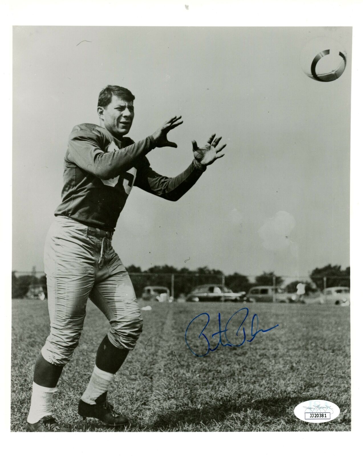 Pete Pihos HOF Philadelphia Eagles Signed/Autographed 8x10 B/W Photo JSA 155669