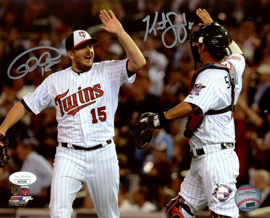 Kurt Suzuki/Glen Perkins Minnesota Twins Dual-Signed/Auto 8x10 Photo JSA 159042