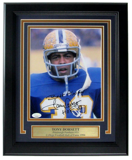 Tony Dorsett Pittsburgh Panthers Signed/Auto 8x10 Photo Framed JSA 163320