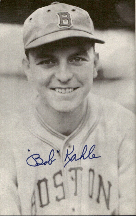 Bob Kahle Boston Braves d. 1988 Signed/Auto 3x5  Photo 178500