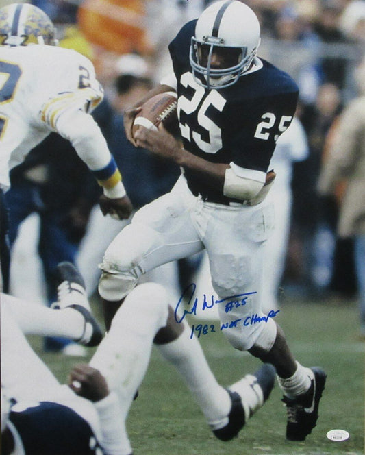 Curt Warner HOF Penn State Signed/Inscribed 16x20 Photo JSA 166590