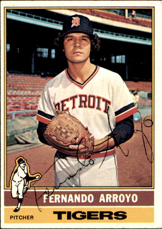 Fernando Arroyo Autographed 1976 TOPPS Card #614 Detroit Tigers 183419