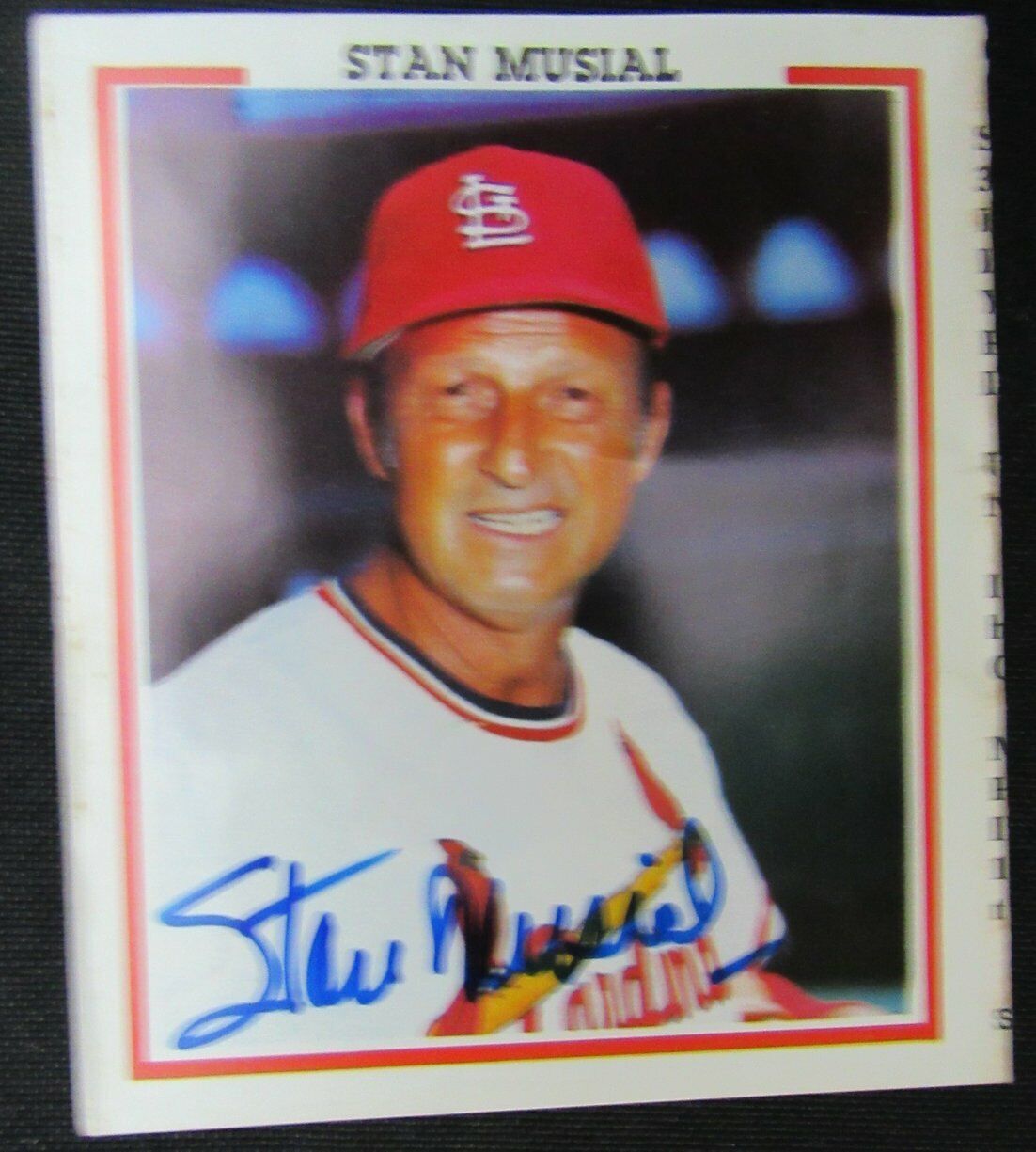 Stan Musial HOF  Cardinals d.2013 Signed/Auto Stan the Man Auth Postcard 163089