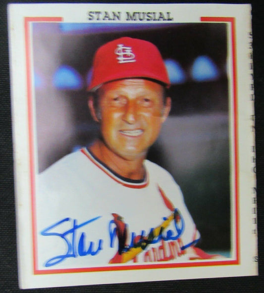 Stan Musial HOF  Cardinals d.2013 Signed/Auto Stan the Man Auth Postcard 163089