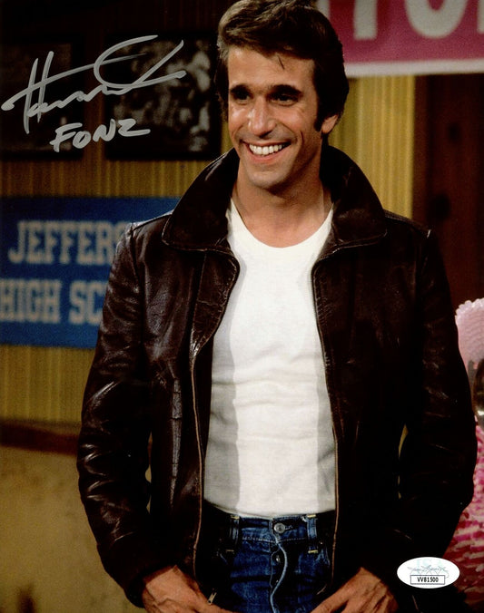 Henry Winkler "Happy Days" Signed/Inscribed "Fonz" 8x10 Photo JSA 166196