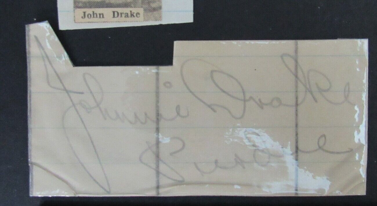 Johnny Drake Purdue/Cleveland Rams 3x All Pro d. 1973 Signed Cut 150170