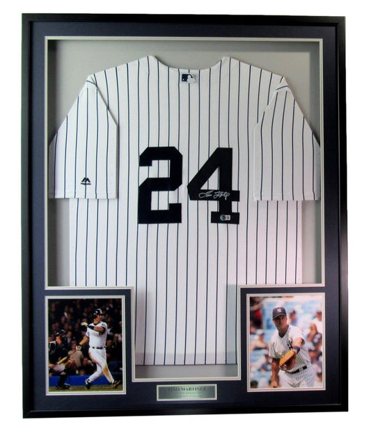 Tino Martinez Autographed Jersey New York Yankees Framed Beckett 188536