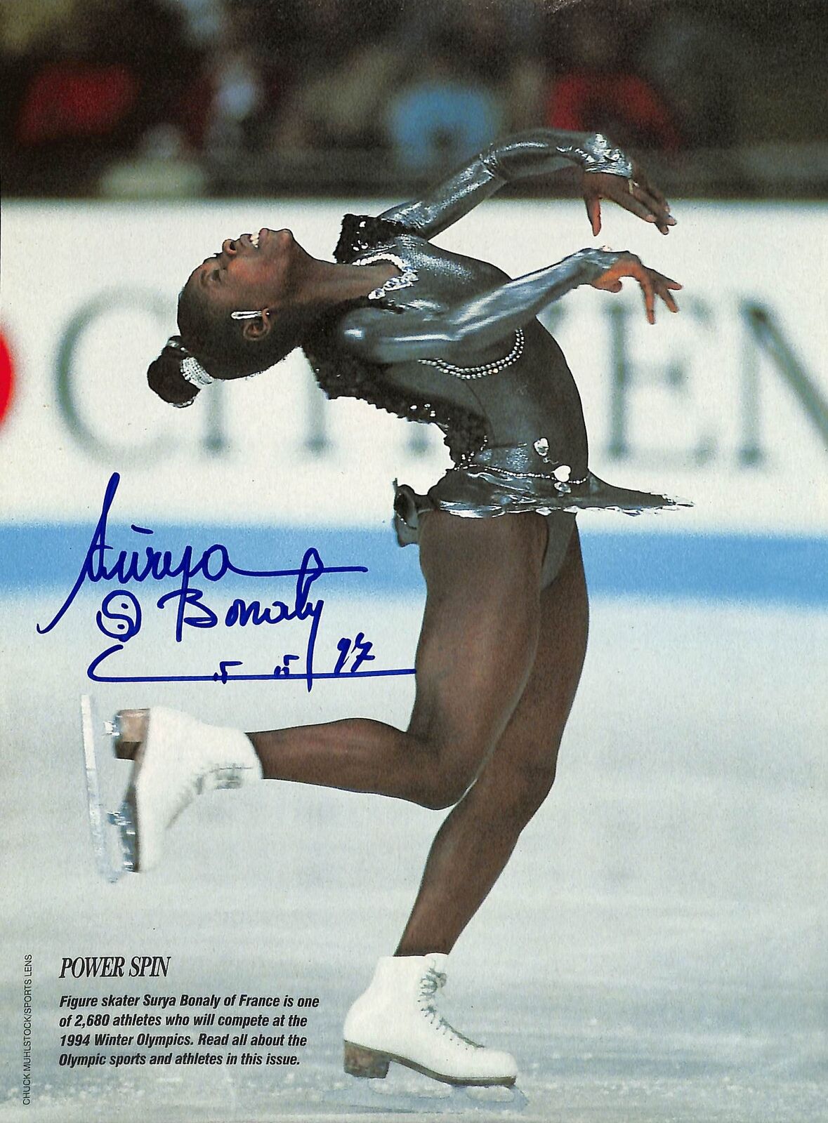 Suraya Bonaly 5X European Women's Figure Skating Champ Signed 8x10 Photo 170744