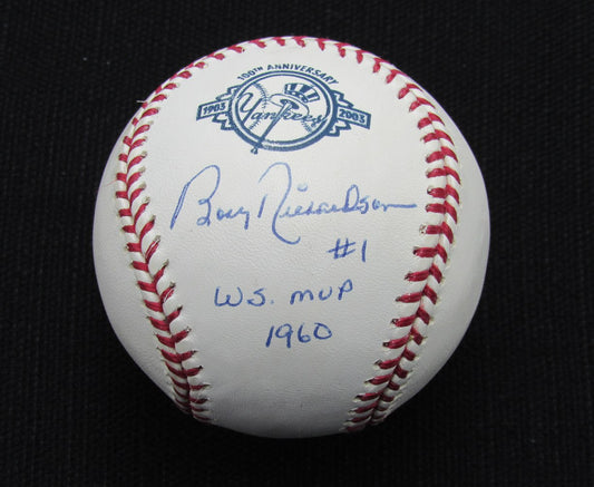 Bobby Richardson Signed/Auto Yankees 100th OML Baseball JSA Inscr  186735