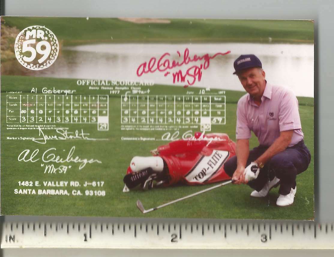 Al Geiberger "Mr. 59" Golf Champ Signed/Autographed 3.5x2 Card 150761