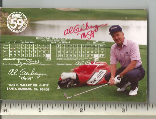 Al Geiberger "Mr. 59" Golf Champ Signed/Autographed 3.5x2 Card 150761