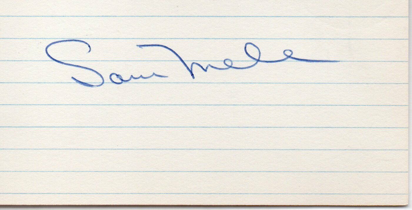 Sam Mele d.2017 Senators/White Sox/Red Sox Signed 3x5 Index Card 145386