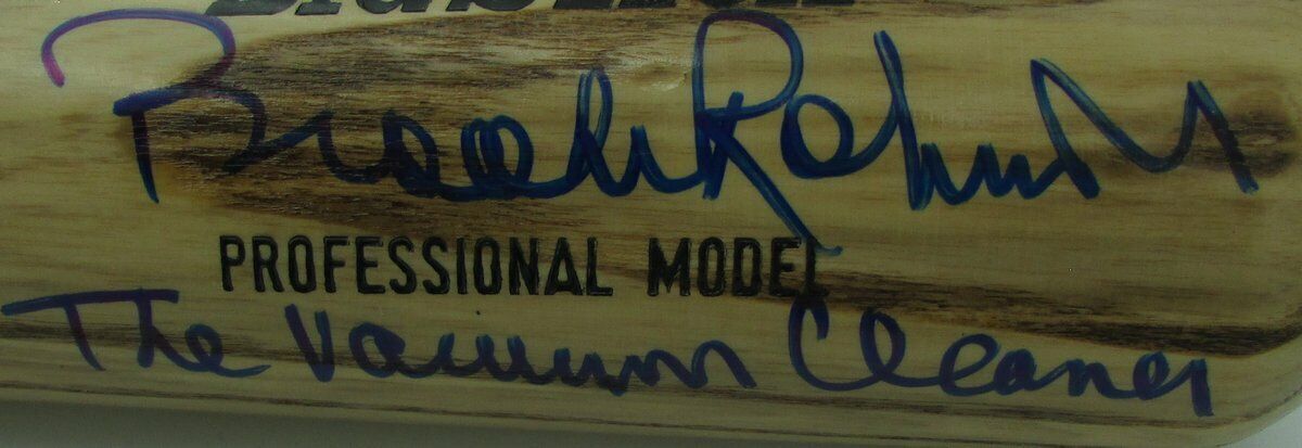 Brooks Robinson Orioles Signed Baseball Bat insc "The Vacuum Cleaner" JSA 144302