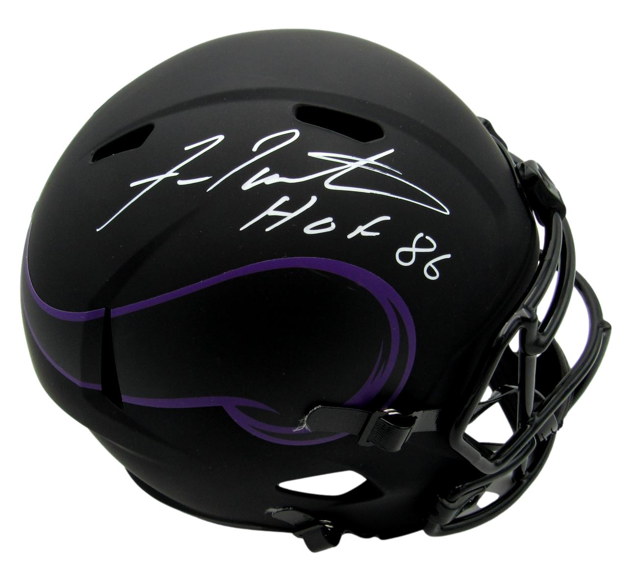 Fran Tarkenton  Vikings Signed Full Size Eclipse Replica Helmet Beckett 159301