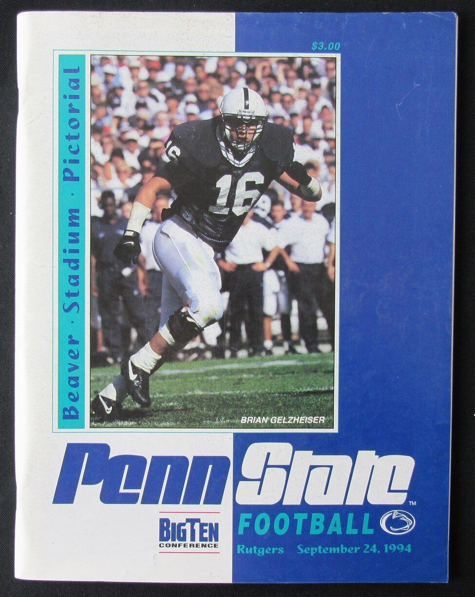 1994 Penn State vs. Rutgers College Football Game Program 09/24