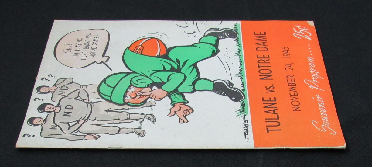 11/24/1945 Tulane vs. Notre Dame College Program 185885