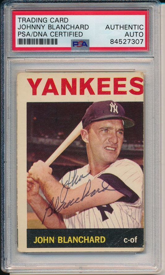 John Blanchard Yankees Signed/Autographed 1964 TOPPS Card #118 PSA/DNA 166516