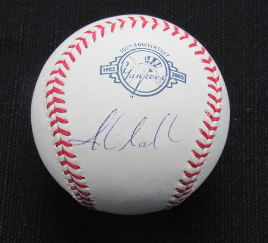 Joba Chamberlain Signed/Auto Yankees 100th OML Baseball JSA 186955