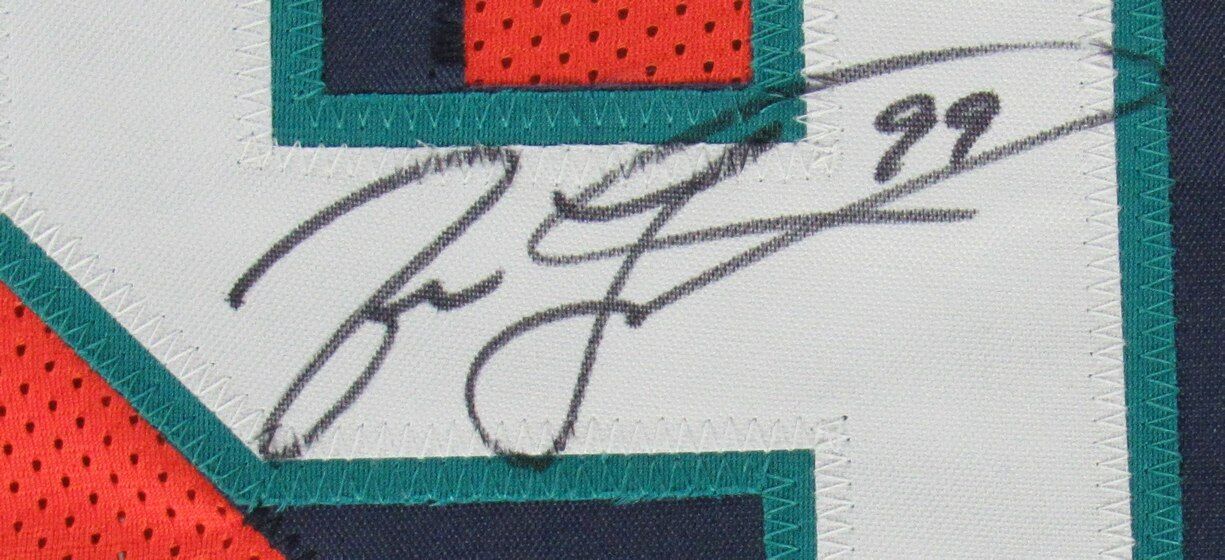 Jason Taylor HOF Signed/Auto Miami Dolphins Custom Football Jersey JSA 166134