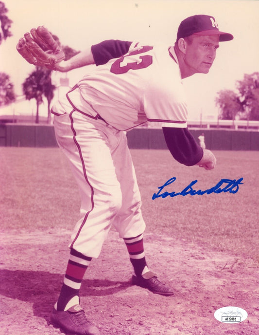 Lou Burdette Autographed 8x10 Photo Milwaukee Braves JSA 177862