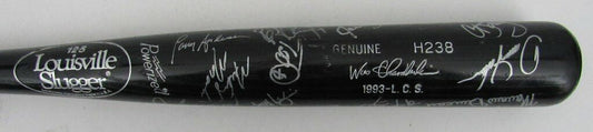 1993 Phillies Team Signed Louisville Slugger Bat (by 28 players) Beckett 141919