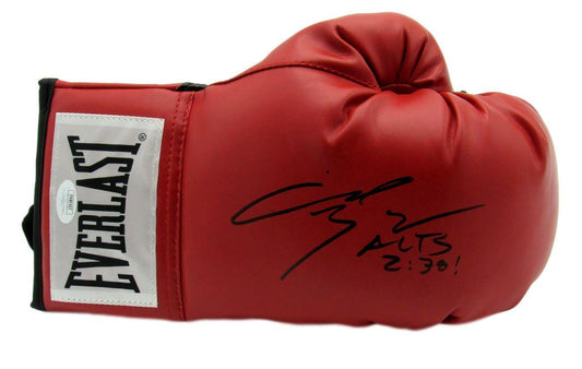 Angel Manfredy Boxing Signed/Inscr Everlast Red Right Boxing Glove JSA 154760