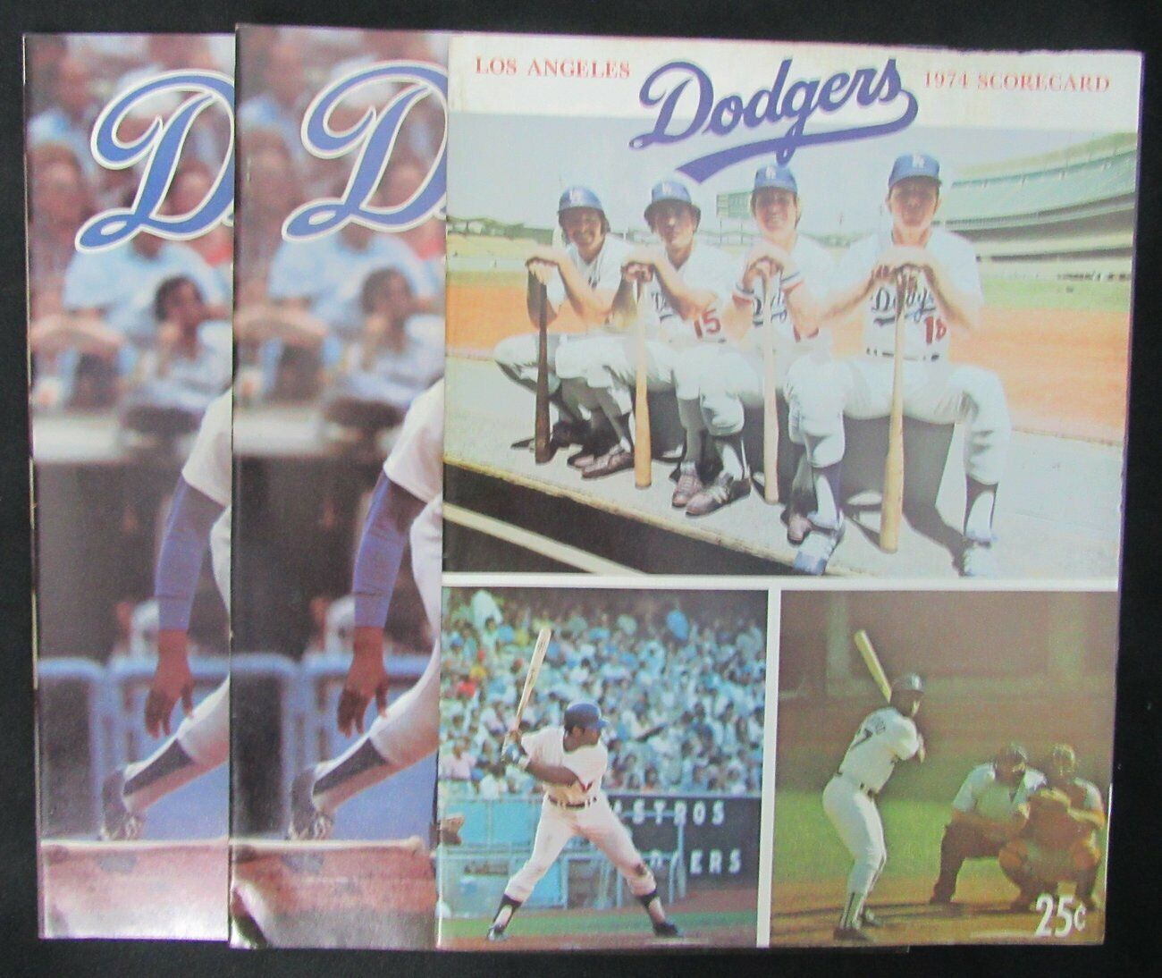 Lot of 6 Los Angeles Dodgers 1974 to 1979 Official Programs Lopes/Smith 153958