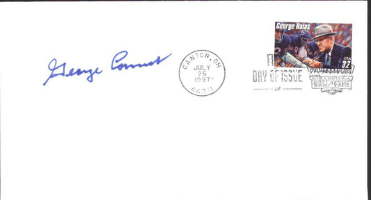 George Connor HOF Signed 1997 FDC First Day Cover Chicago Bears 151480