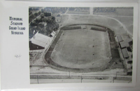 Vintage Unused Memorial Stadium Grand Island Nebraska Postcard 147826