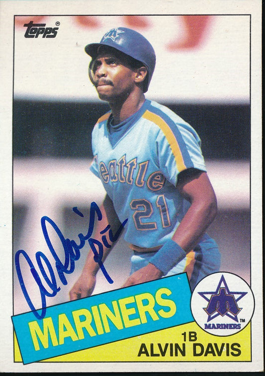 Alvin Davis Signed/Autographed 1985 Topps Card #145 Seattle Mariners 192301